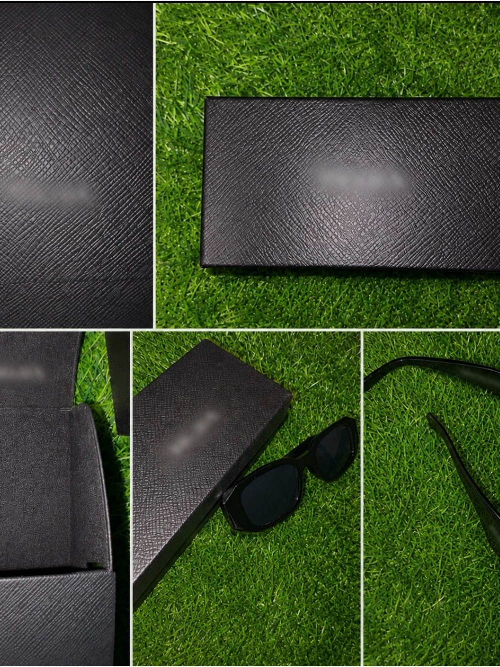Black Men's Sunglasses Case and Sunglasses Set